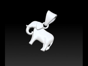 minimalistic elephant pendant 3D Print Model