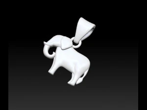 minimalistic elephant pendant 3D Print Model