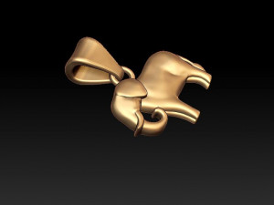 minimalistic elephant pendant 3D Print Model