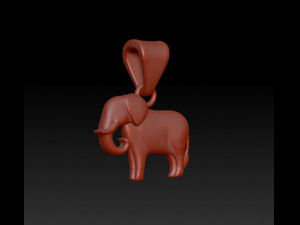 minimalistic elephant pendant 3D Print Model