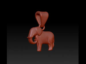 minimalistic elephant pendant 3D Print Model