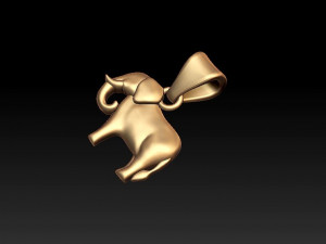 minimalistic elephant pendant 3D Print Model