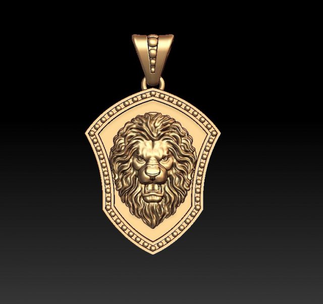 lion pendant 3D प्रिंट मॉडल .c4d .max .obj .3ds .fbx .stl .blend 