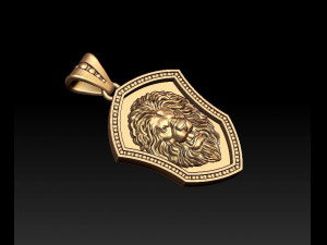 lion pendant 3D प्रिंट मॉडल