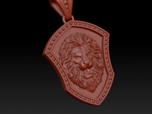 lion pendant 3D प्रिंट मॉडल