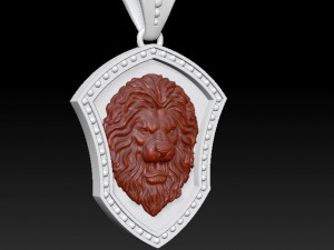lion pendant 3D प्रिंट मॉडल