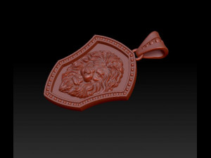 lion pendant 3D प्रिंट मॉडल