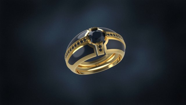enamel man ring free Modèles 3D en vedette .c4d .max .obj .3ds .fbx .stl .blend 