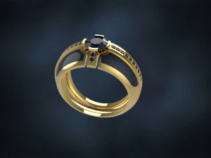 enamel man ring free 3D Print Model