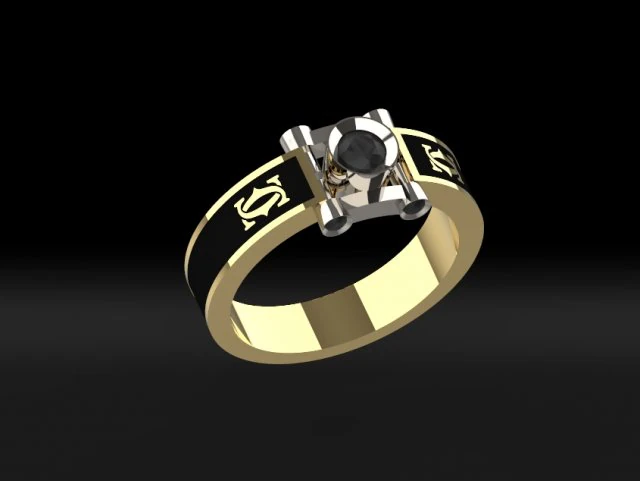 enamel man ring free 3D Print Model .c4d .max .obj .3ds .fbx .stl .blend 