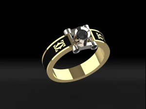 cincin pria enamel gratis Model Cetak 3D