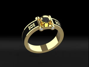 enamel man ring free 3D Print Model