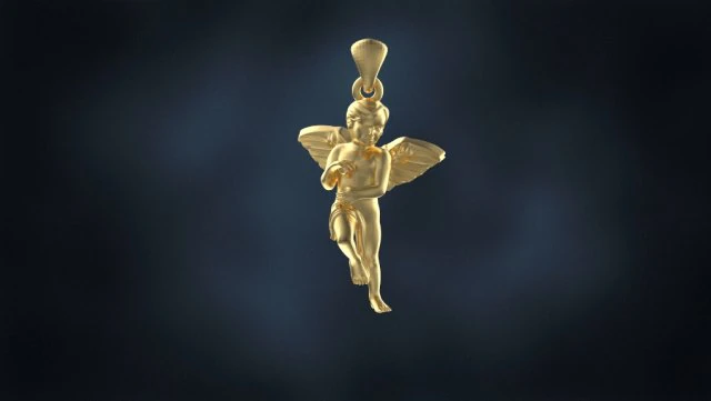 angel pendant free 3D Print Model .c4d .max .obj .3ds .fbx .stl .blend 