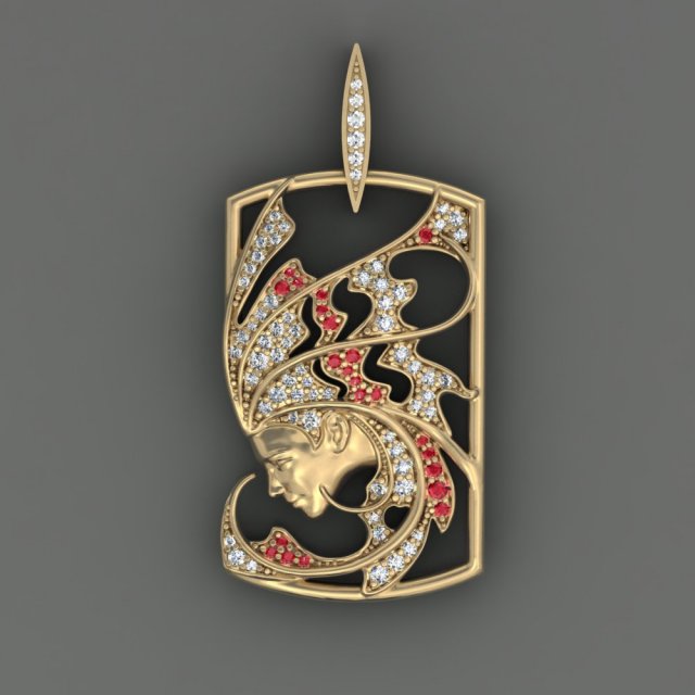 pendant magerit sirena aire 3Dプリントモデル .c4d .max .obj .3ds .fbx .stl .blend 