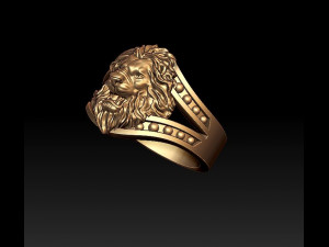 lion ring Modèles 3D en vedette