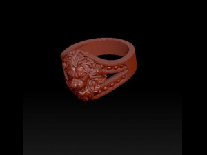 lion ring Modèles 3D en vedette