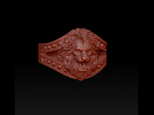 lion ring Modèles 3D en vedette