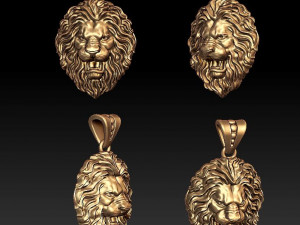 lion pendant 3D Принт Модель