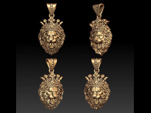 lion pendant crown 3D Принт Модель