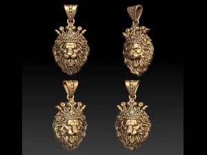 corona con ciondolo leone Modello di stampa 3D