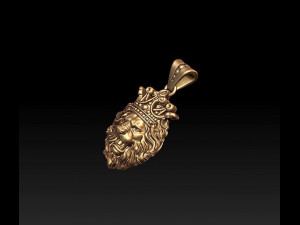 lion pendant crown 3D-Druckmodell