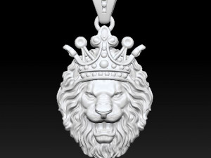 lion pendant crown 3D-Druckmodell