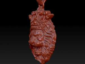 lion pendant crown 3D-Druckmodell