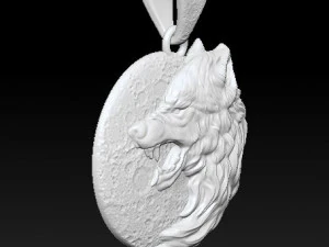 wolf pendant 3D Print Model