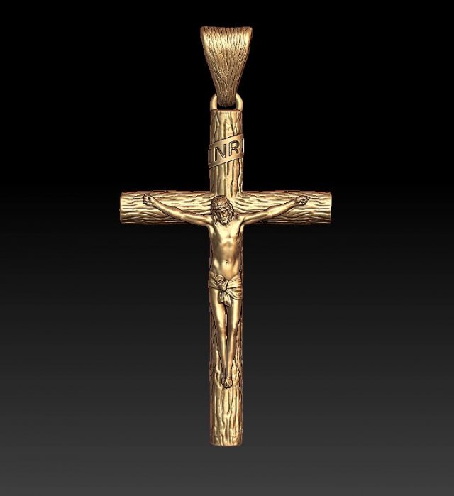 jesus cross pendant 3D Принт Модель .c4d .max .obj .3ds .fbx .stl .blend 