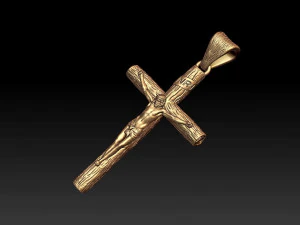 jesus cross pendant 3D Print Model