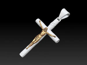 jesus cross pendant 3D Print Model
