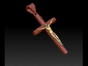 jesus cross pendant 3D Print Model