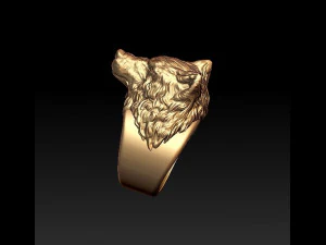 wolf ring 3D Print Model