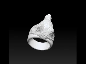 wolf ring 3D Print Model