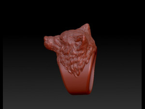 wolf ring Modelo de Impressão 3D