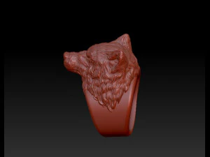 wolf ring 3D Print Model