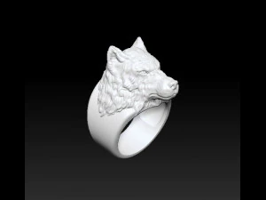 wolf ring 3D Print Model