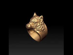 wolf ring 3D Print Model