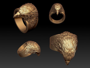eagle ring Modelo de Impressão 3D