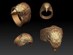 кольцо с орлом 3D Принт Модель