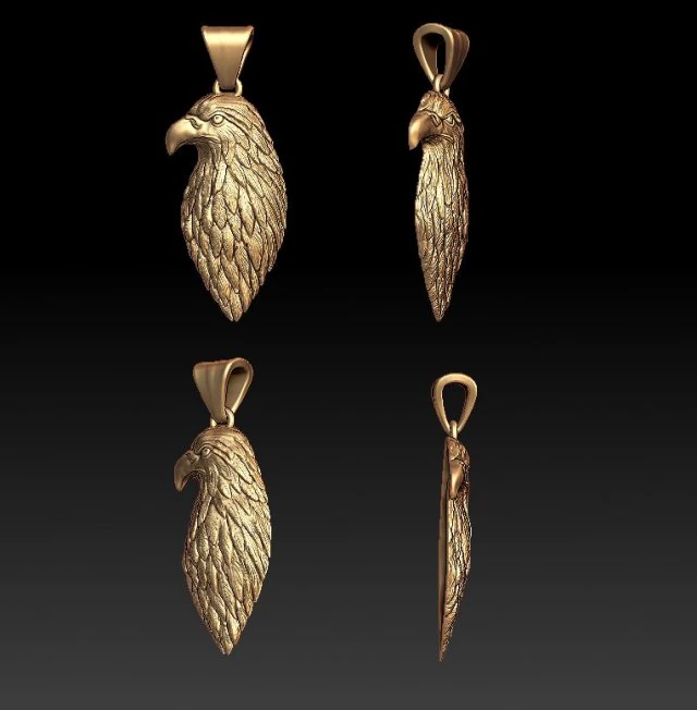 eagle pendant 3D Print Model .c4d .max .obj .3ds .fbx .stl .blend 