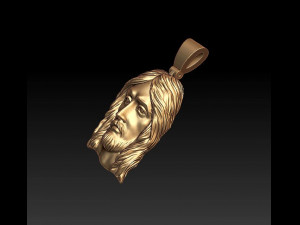 jesus head pendant 3Dプリントモデル