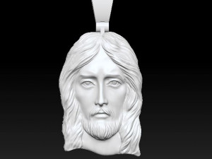jesus head pendant 3Dプリントモデル
