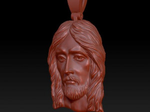 jesus head pendant 3Dプリントモデル