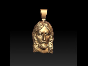 jesus head pendant 3Dプリントモデル