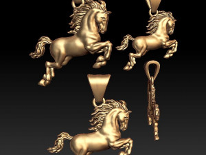 horse pendant 3D 프린트 모델