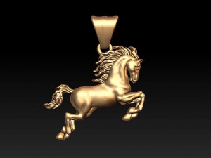 horse pendant 3D 프린트 모델