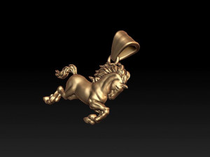 horse pendant 3D 프린트 모델