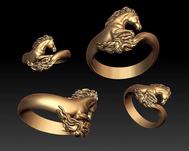 horse ring 3D Print Model .c4d .max .obj .3ds .fbx .stl .blend 