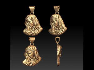 virgin mary pendant 3D 打印模型